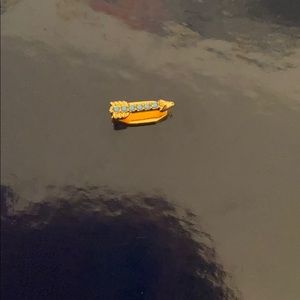 KEEP Gold Arrow w/teal dots Charm